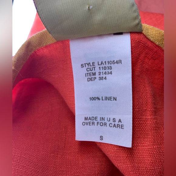 Blue Cactus Linen Shirt-dress Floral Boho Southwest - Picture 8 of 8